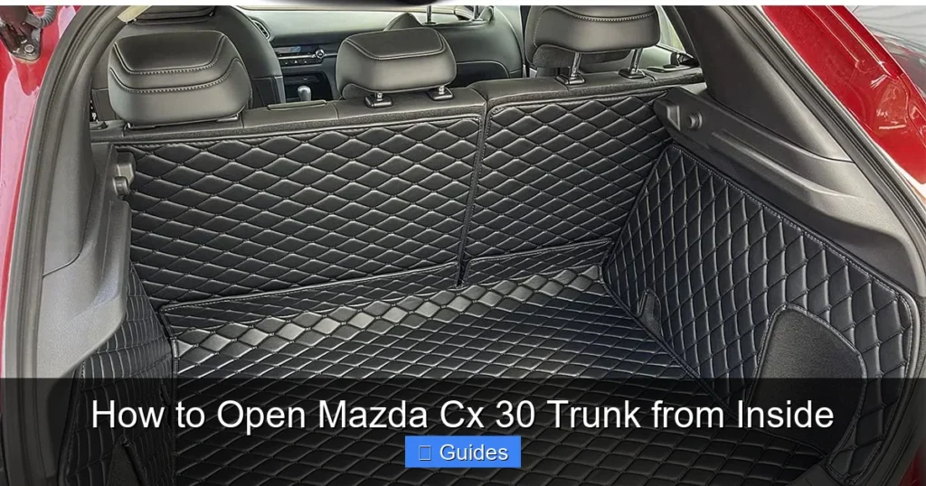 How to Open Mazda Cx 30 Trunk from Inside