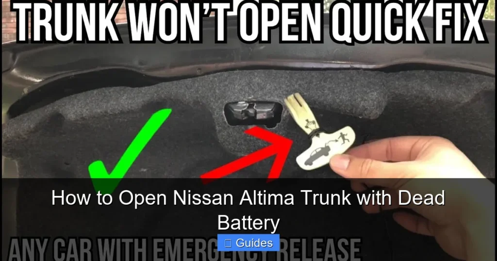 How to Open Nissan Altima Trunk with Dead Battery