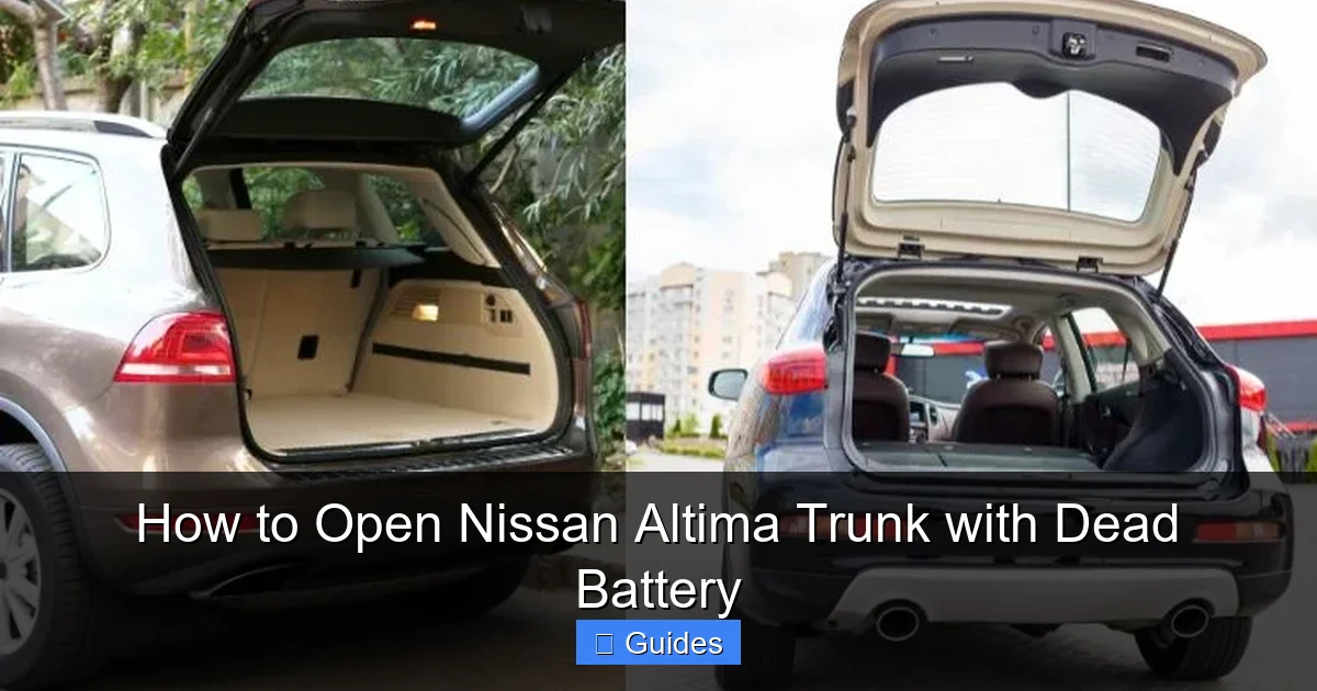 How to Open Nissan Altima Trunk with Dead Battery