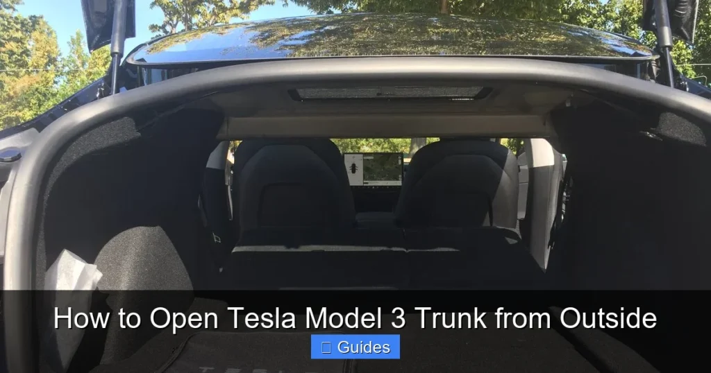 How to Open Tesla Model 3 Trunk from Outside