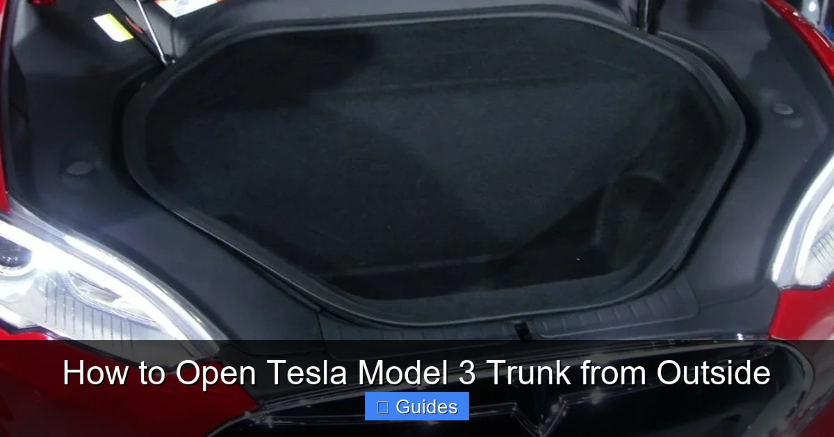 How to Open Tesla Model 3 Trunk from Outside