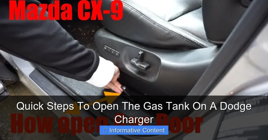 Quick Steps To Open The Gas Tank On A Dodge Charger