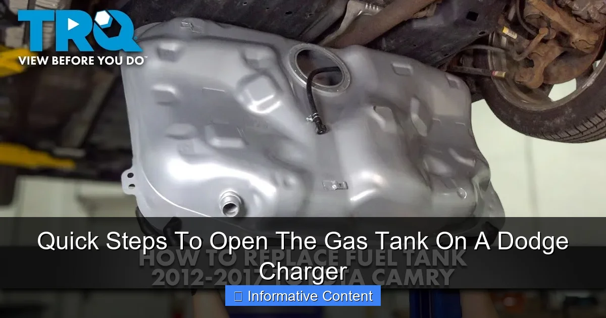 Quick Steps To Open The Gas Tank On A Dodge Charger