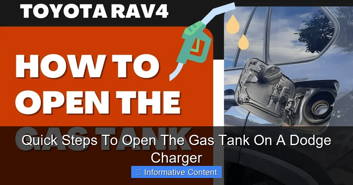 Quick Steps To Open The Gas Tank On A Dodge Charger