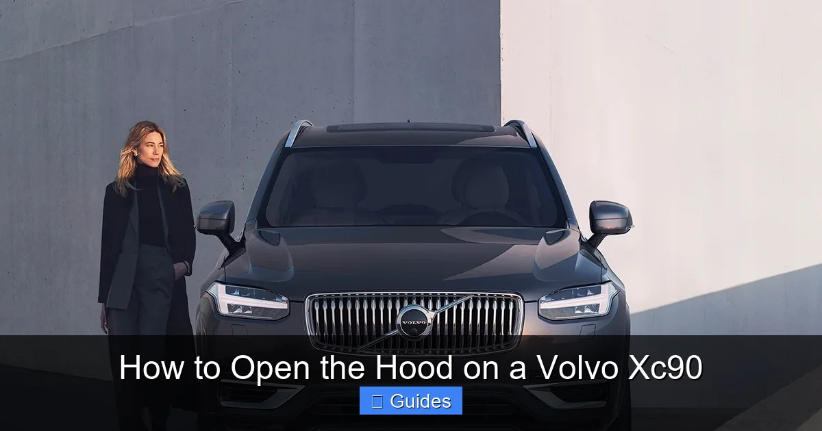 How to Open the Hood on a Volvo Xc90