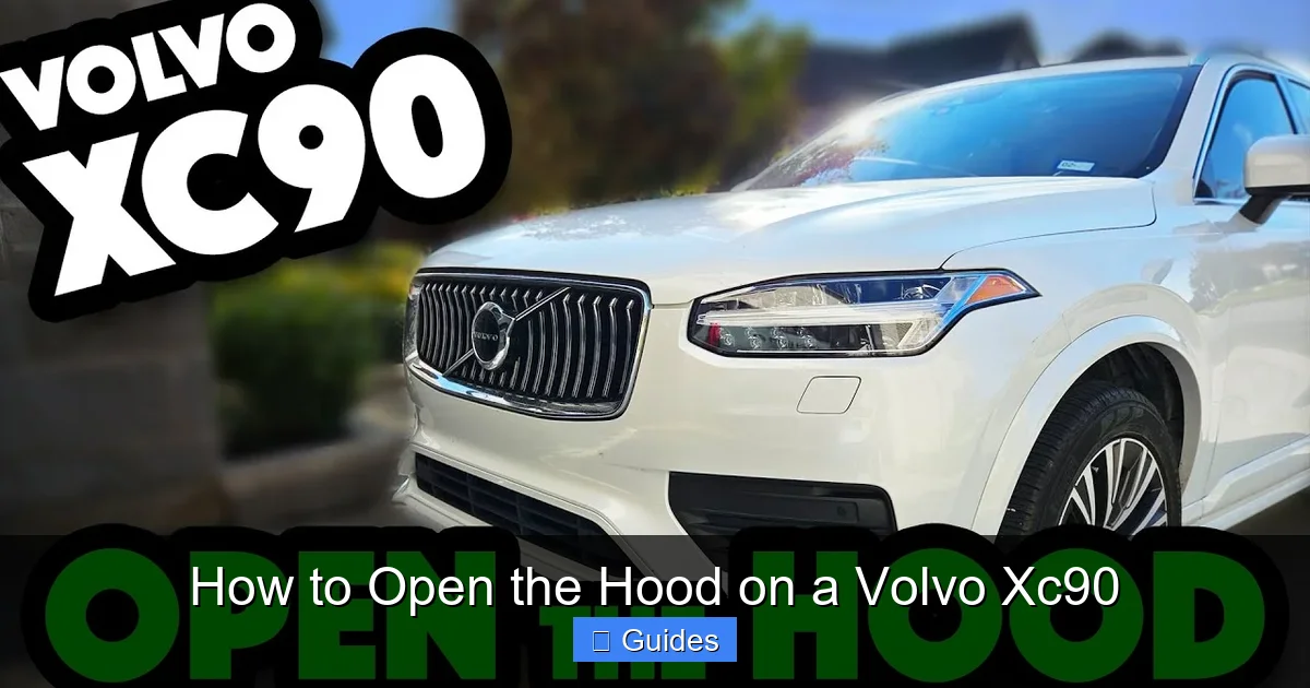 How to Open the Hood on a Volvo Xc90