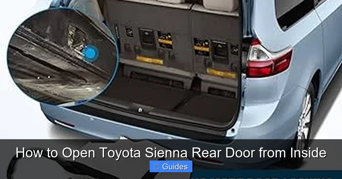 How to Open Toyota Sienna Rear Door from Inside