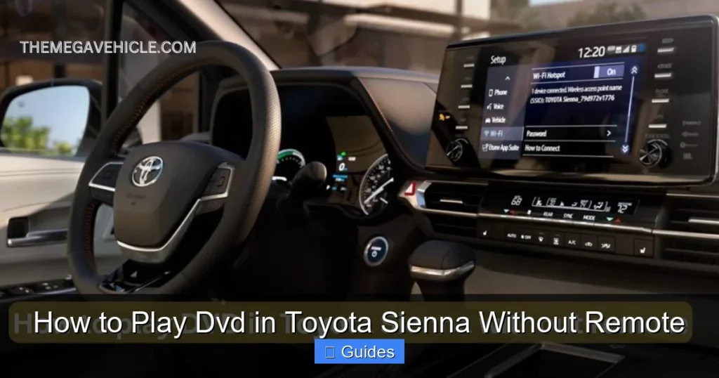 How to Play Dvd in Toyota Sienna Without Remote