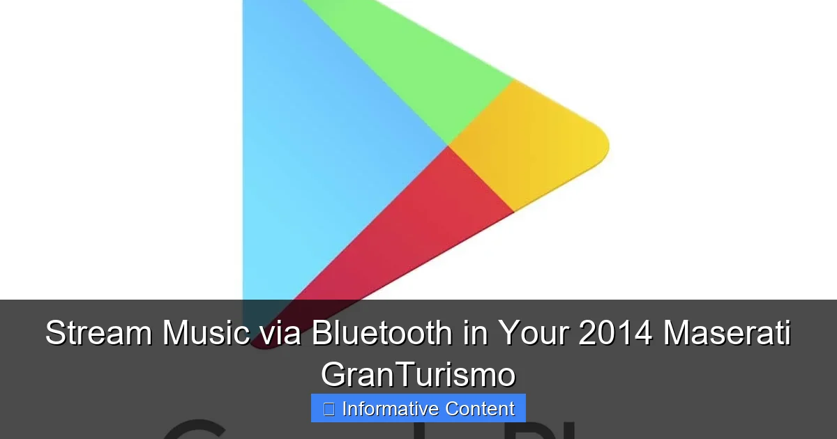 Stream Music via Bluetooth in Your 2014 Maserati GranTurismo