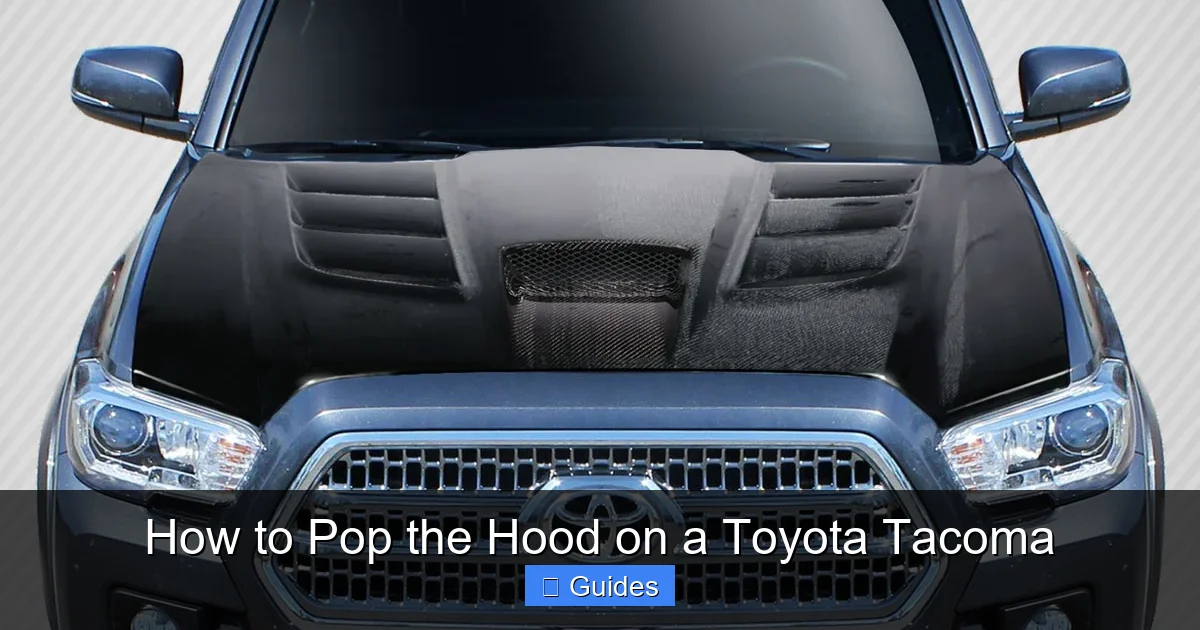 How to Pop the Hood on a Toyota Tacoma