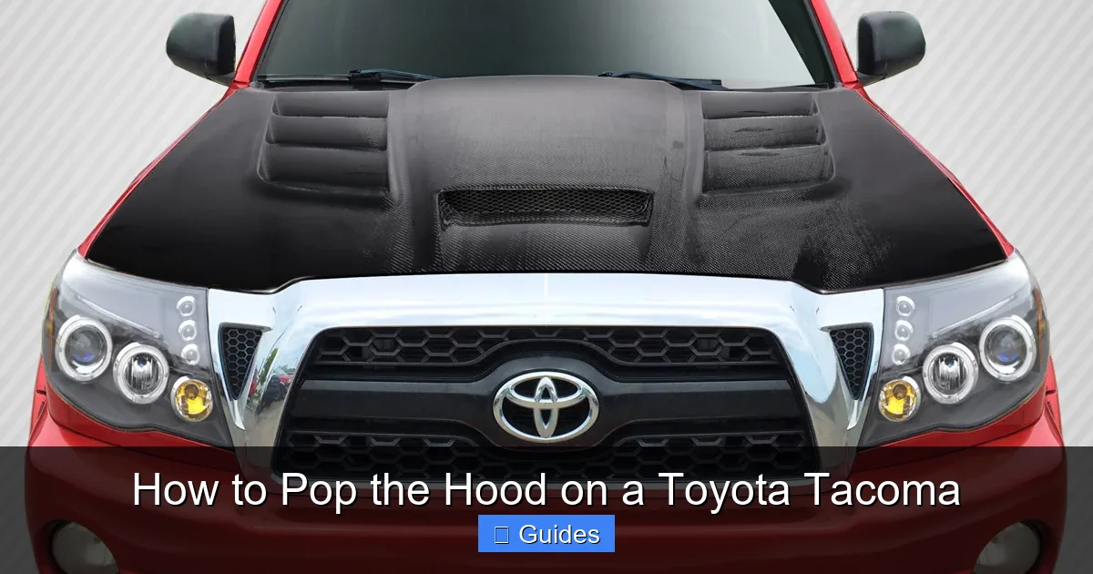 How to Pop the Hood on a Toyota Tacoma