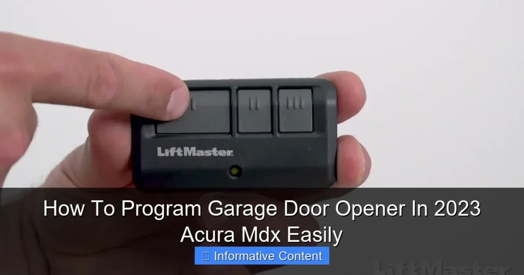 How To Program Garage Door Opener In 2023 Acura Mdx Easily