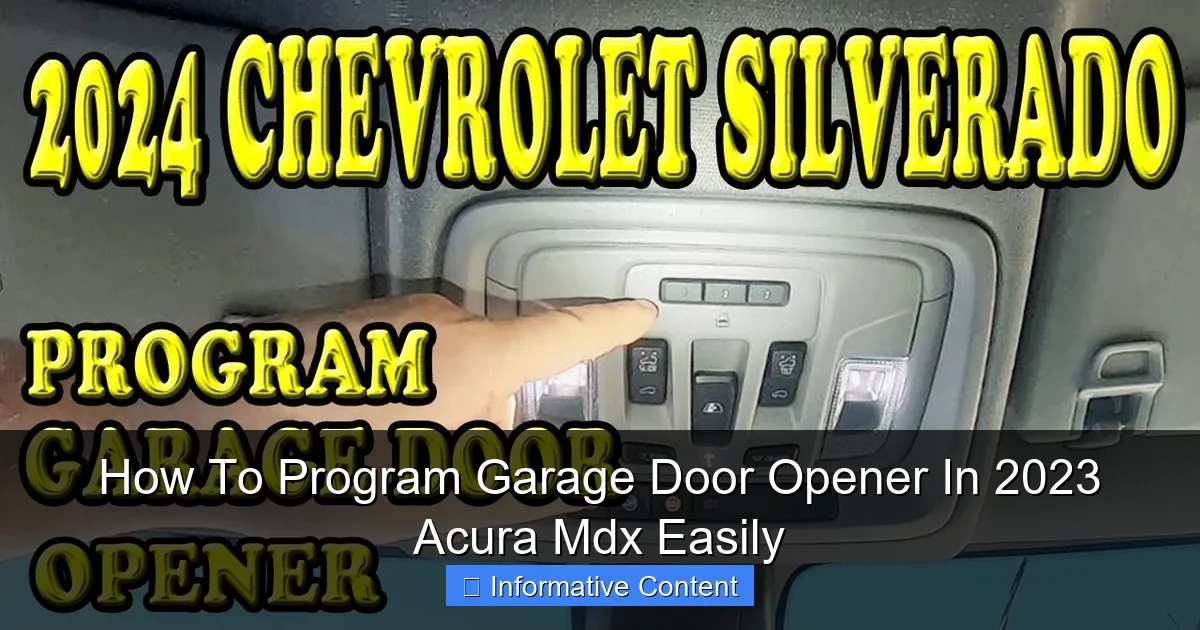How To Program Garage Door Opener In 2023 Acura Mdx Easily