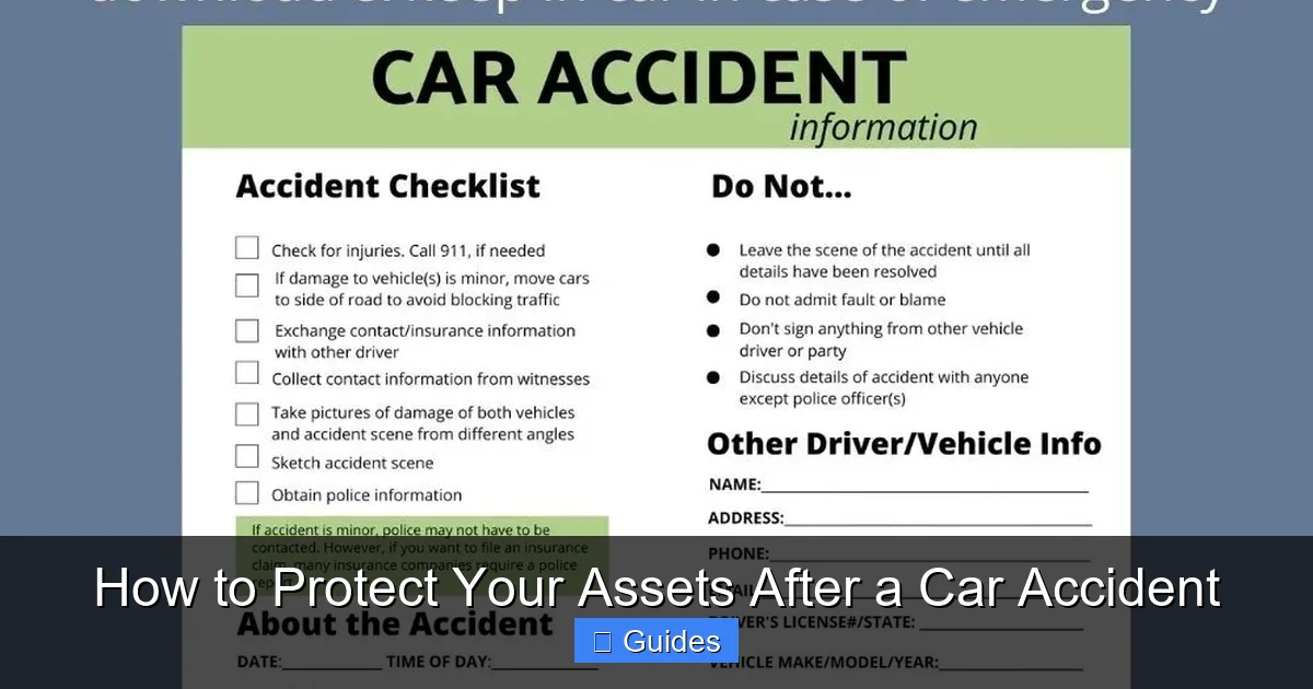How to Protect Your Assets After a Car Accident