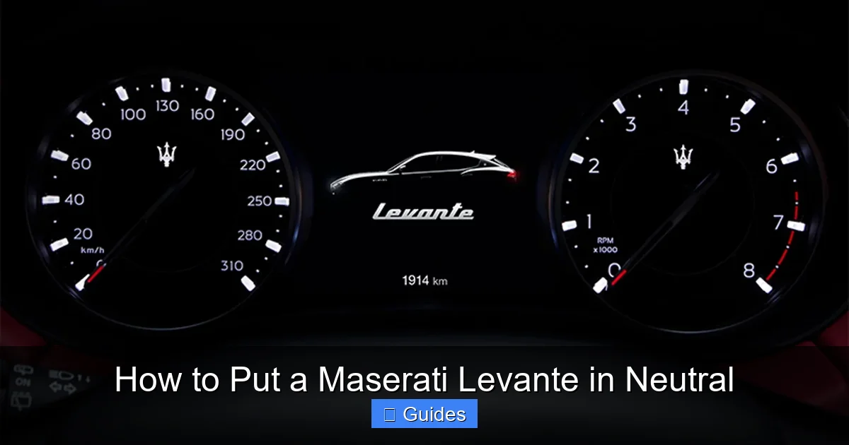How to Put a Maserati Levante in Neutral