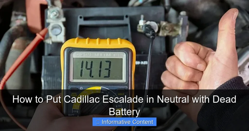 How to Put Cadillac Escalade in Neutral with Dead Battery