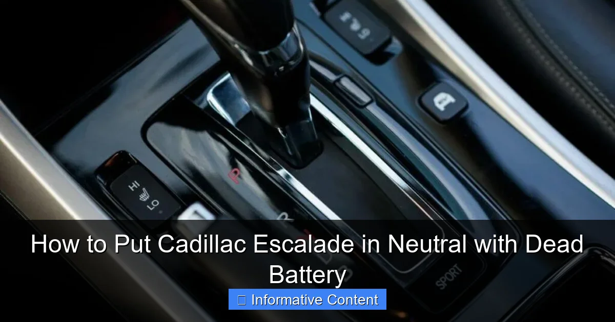 How to Put Cadillac Escalade in Neutral with Dead Battery