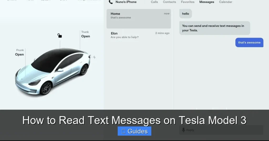 How to Read Text Messages on Tesla Model 3