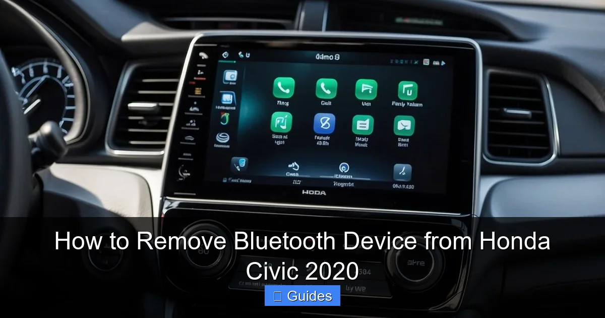 How to Remove Bluetooth Device from Honda Civic 2020