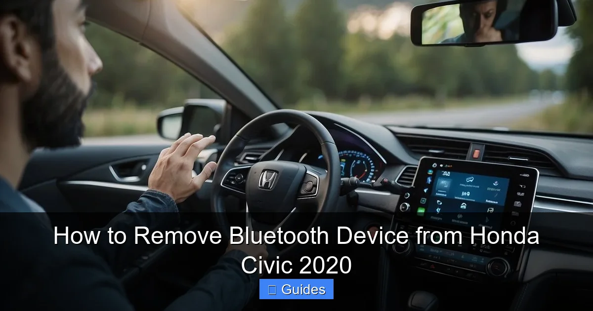 How to Remove Bluetooth Device from Honda Civic 2020