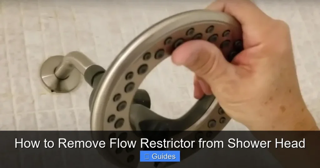 How to Remove Flow Restrictor from Shower Head