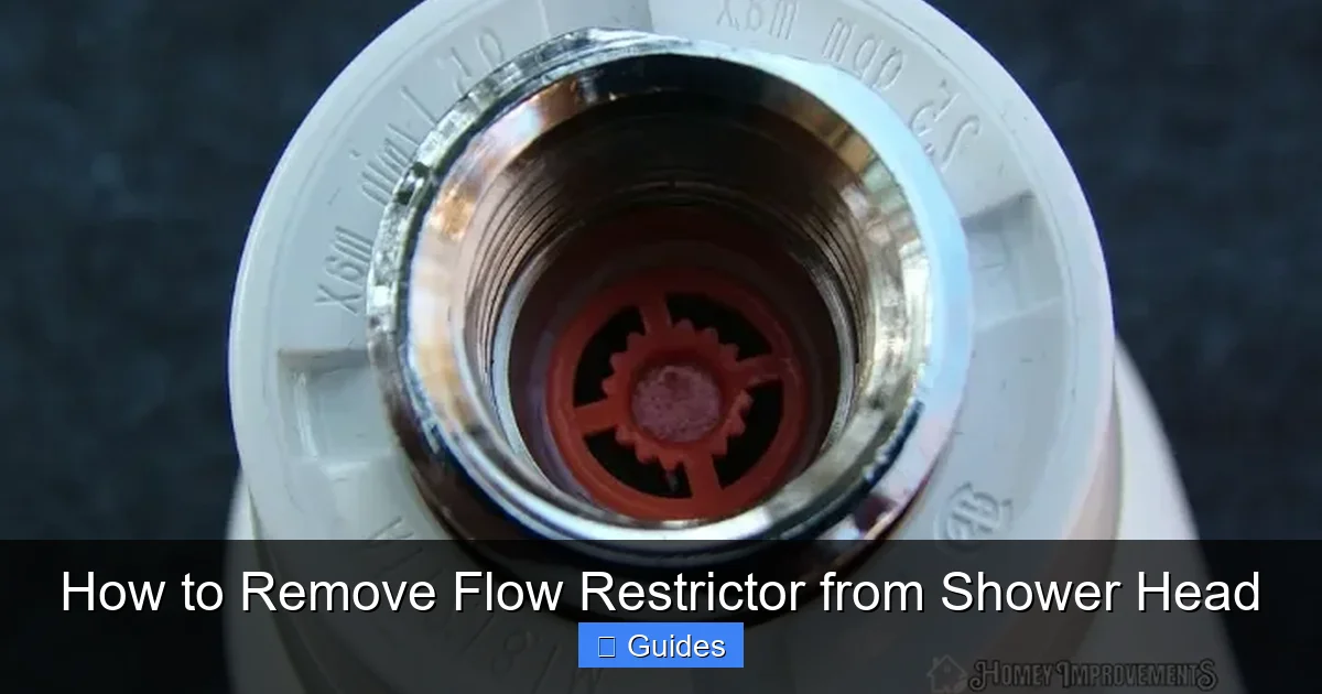 How to Remove Flow Restrictor from Shower Head