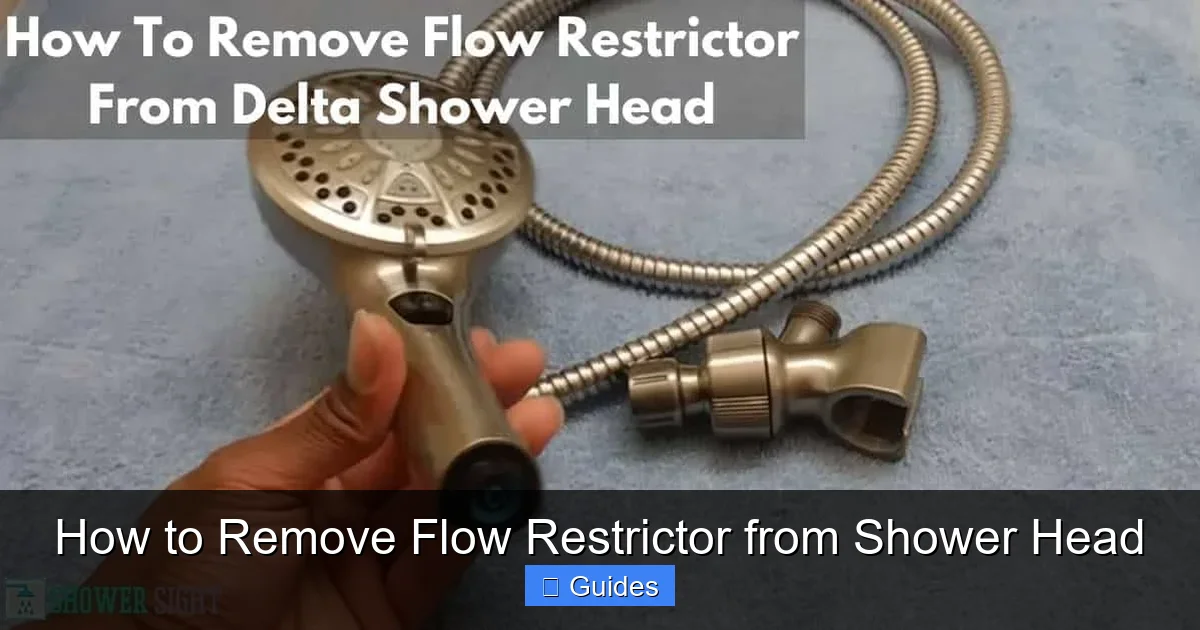 How to Remove Flow Restrictor from Shower Head