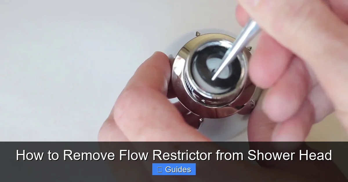 How to Remove Flow Restrictor from Shower Head