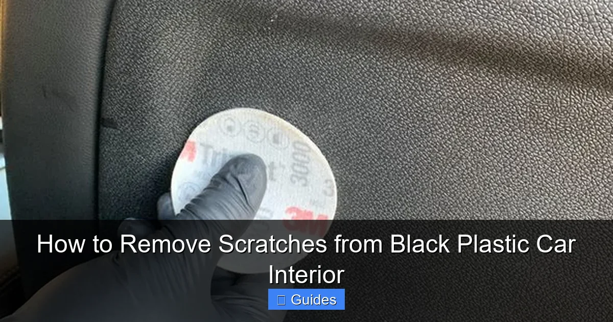 How to Remove Scratches from Black Plastic Car Interior