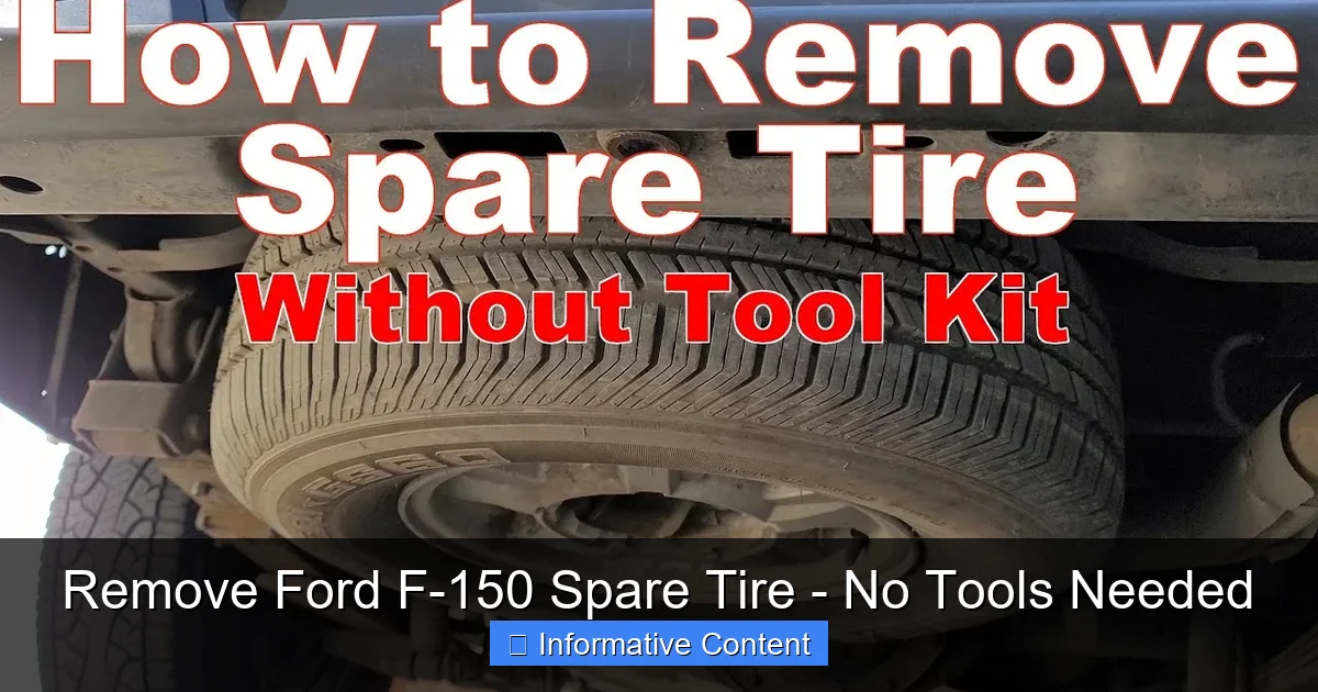 Remove Ford F-150 Spare Tire - No Tools Needed