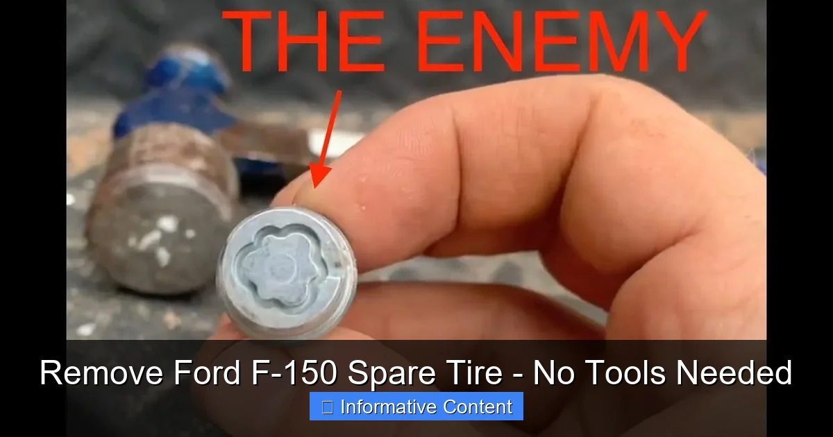 Remove Ford F-150 Spare Tire - No Tools Needed
