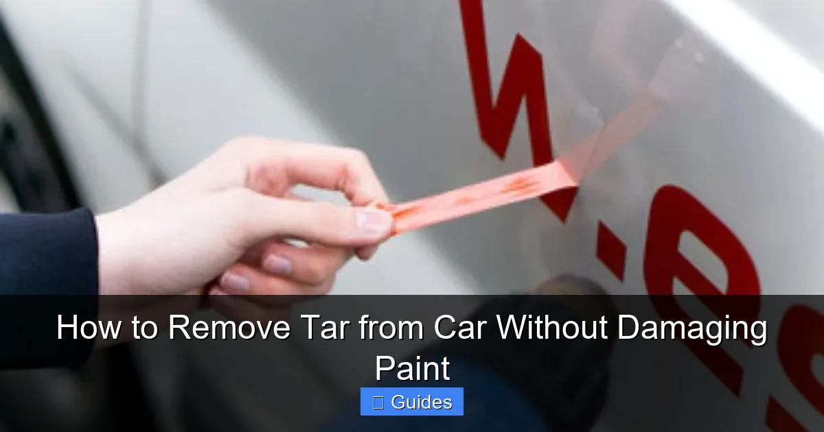 How to Remove Tar from Car Without Damaging Paint