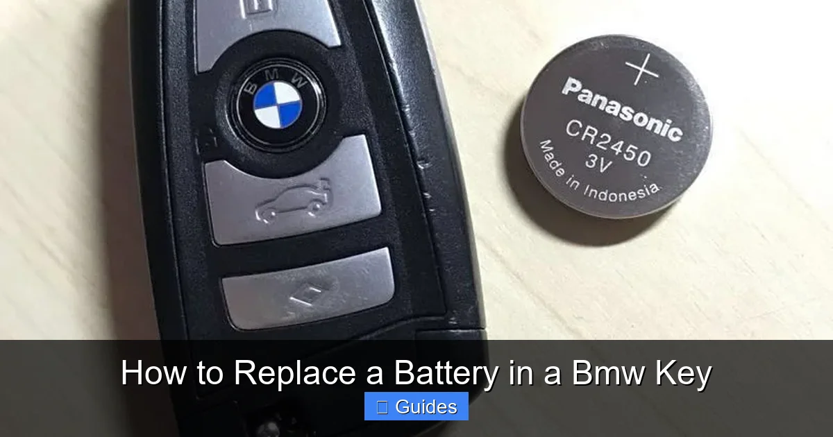 How to Replace a Battery in a Bmw Key