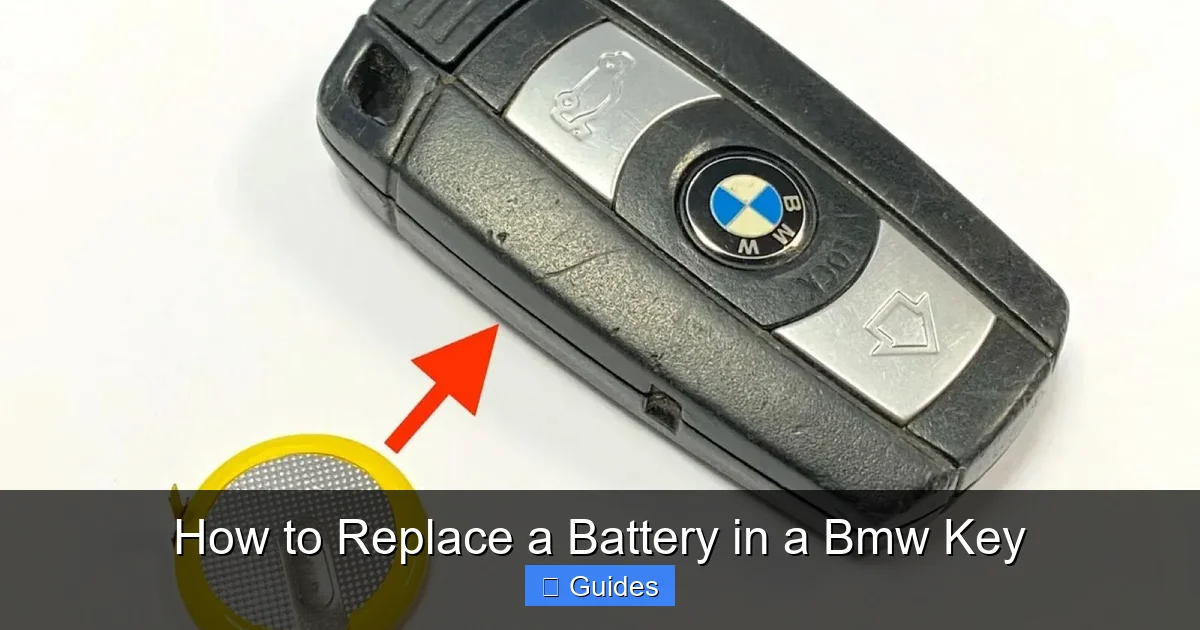How to Replace a Battery in a Bmw Key