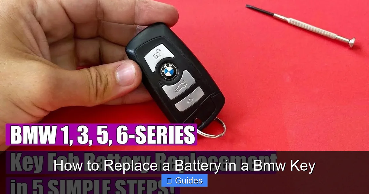 How to Replace a Battery in a Bmw Key