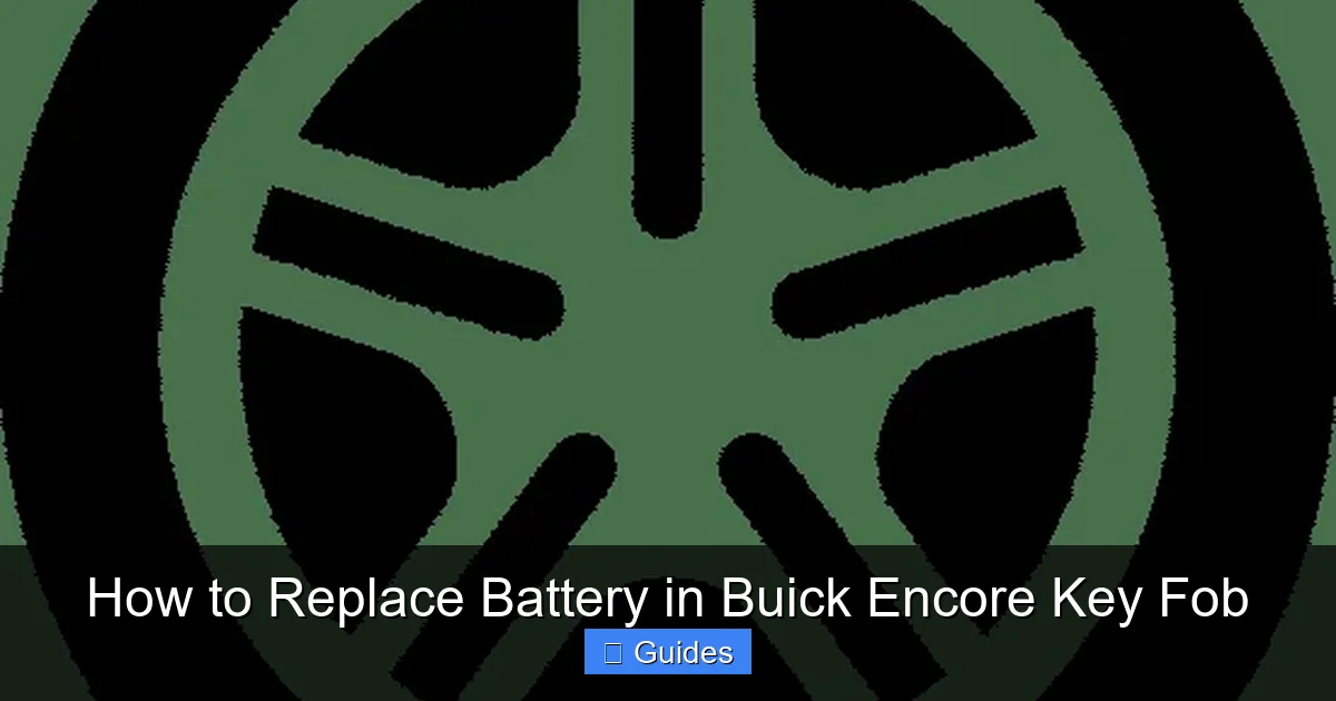 How to Replace Battery in Buick Encore Key Fob