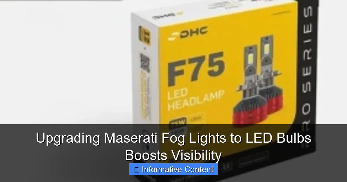 Upgrading Maserati Fog Lights to LED Bulbs Boosts Visibility