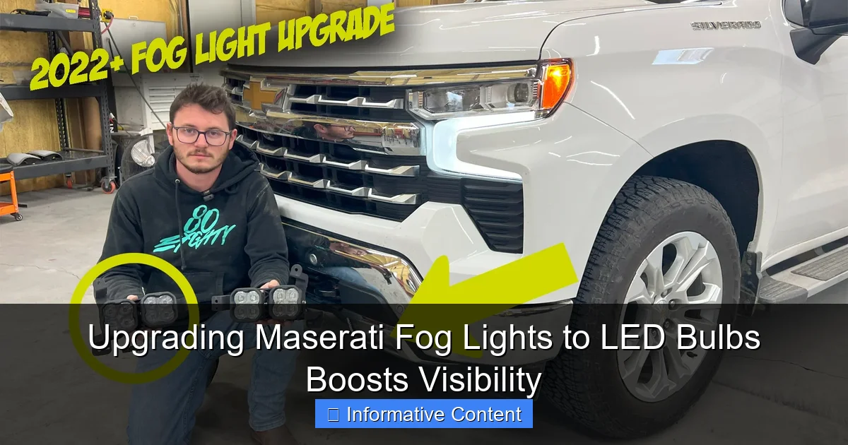Upgrading Maserati Fog Lights to LED Bulbs Boosts Visibility