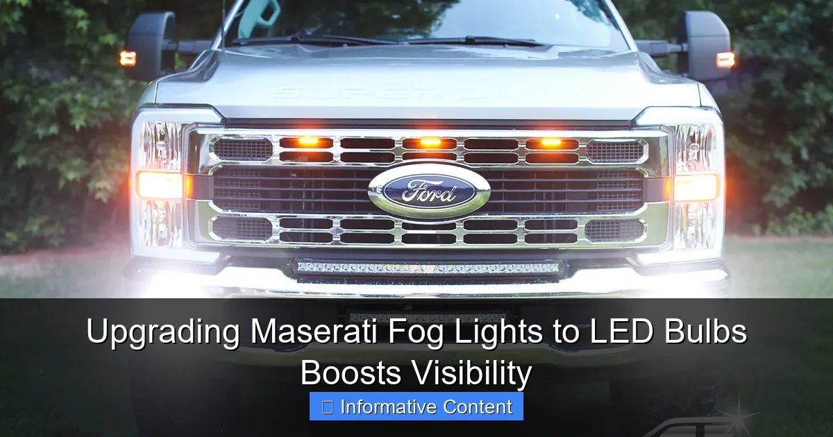 Upgrading Maserati Fog Lights to LED Bulbs Boosts Visibility