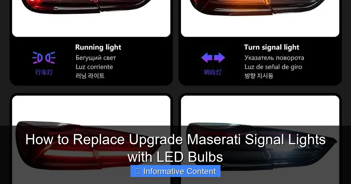 How to Replace Upgrade Maserati Signal Lights with LED Bulbs