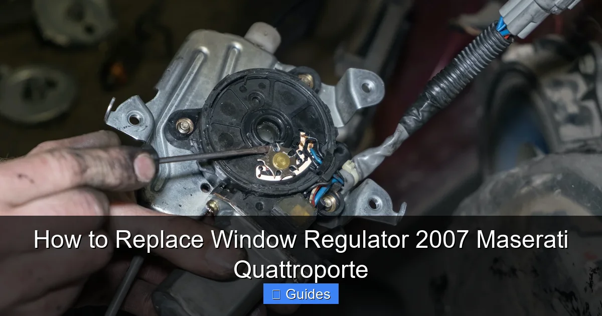 How to Replace Window Regulator 2007 Maserati Quattroporte