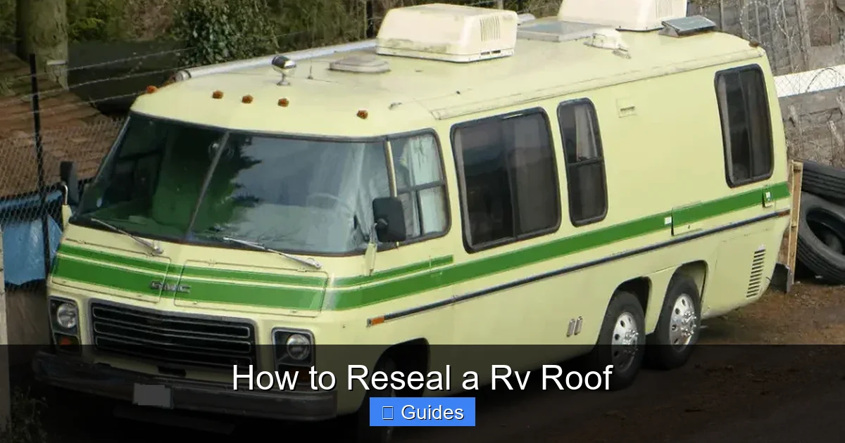 How to Reseal a Rv Roof