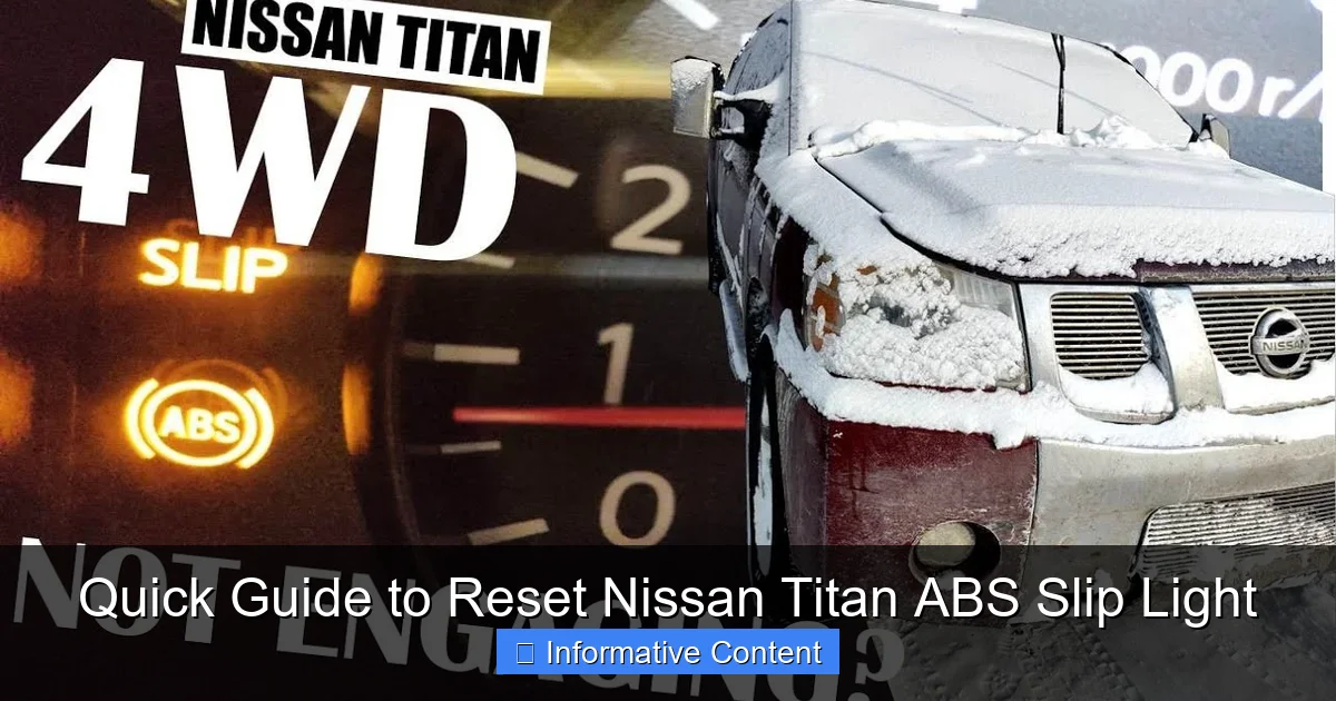 Quick Guide to Reset Nissan Titan ABS Slip Light