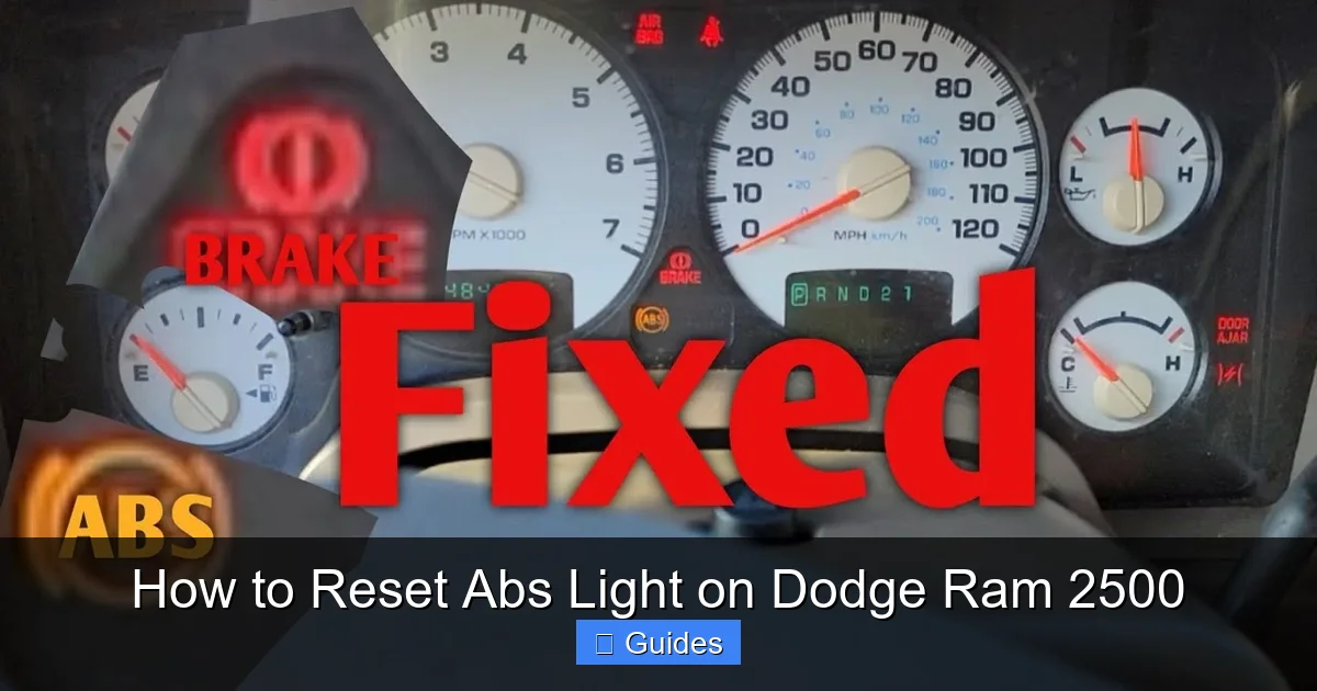 How to Reset Abs Light on Dodge Ram 2500