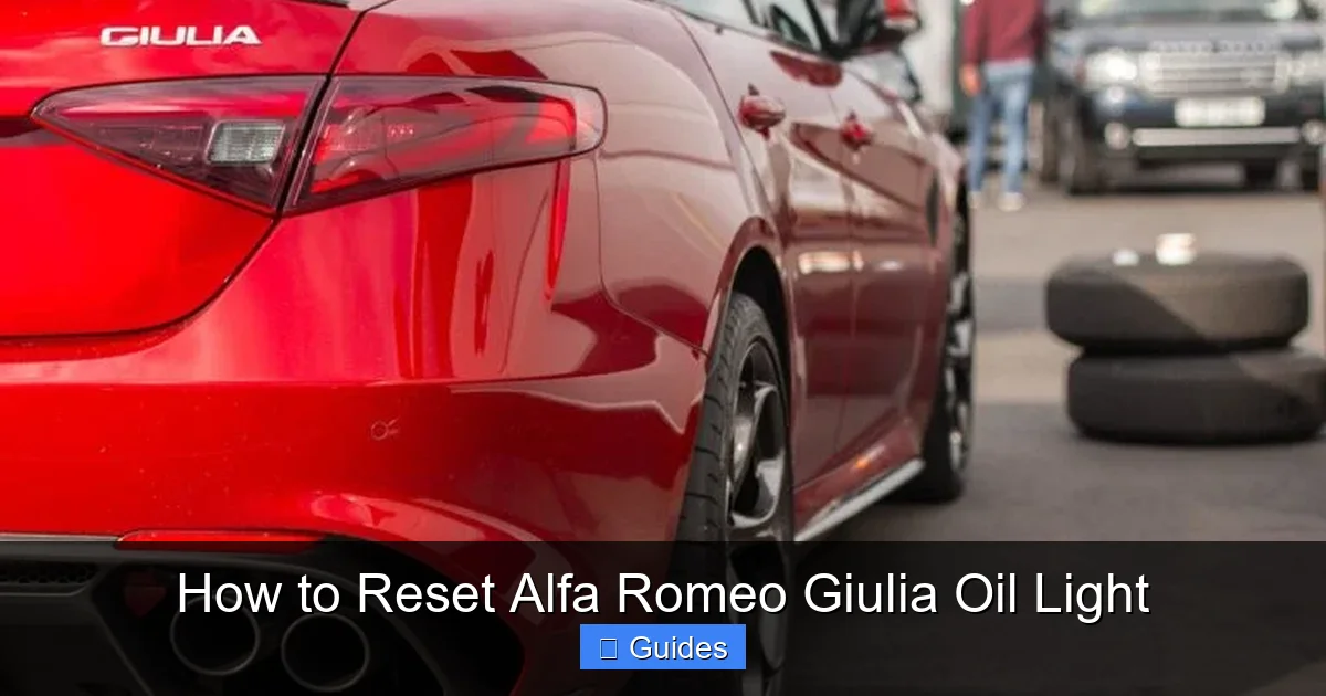 How to Reset Alfa Romeo Giulia Oil Light