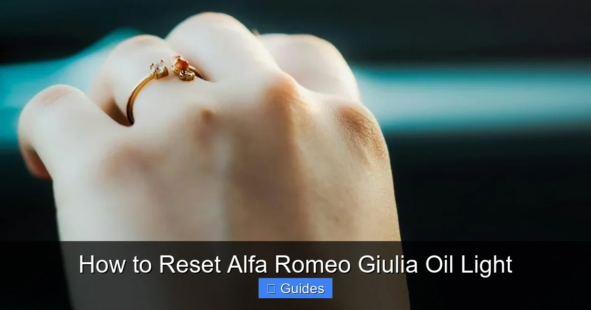 How to Reset Alfa Romeo Giulia Oil Light