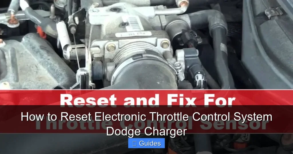 How to Reset Electronic Throttle Control System Dodge Charger