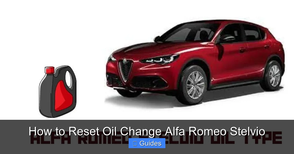How to Reset Oil Change Alfa Romeo Stelvio
