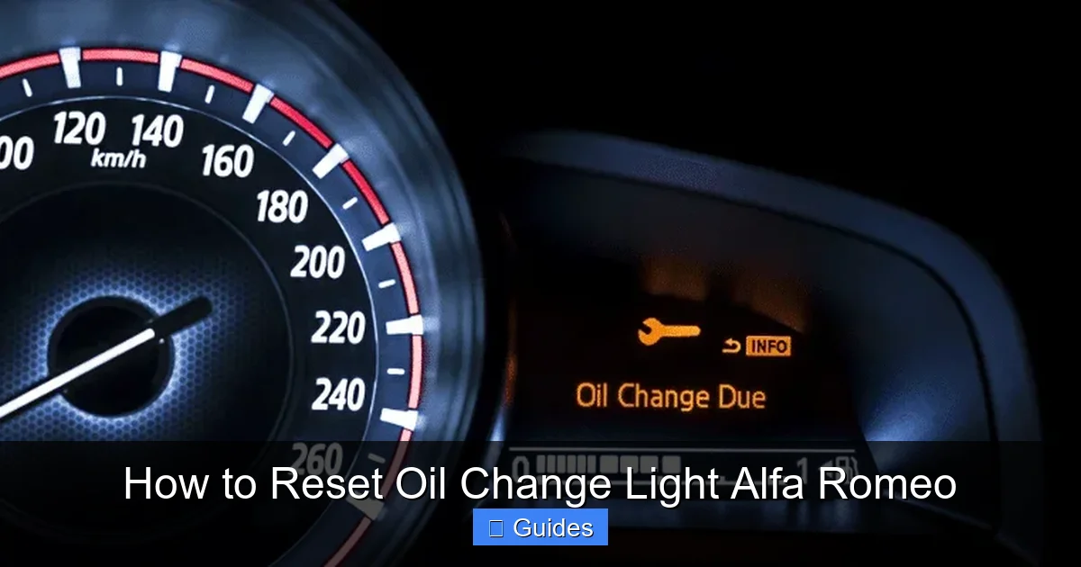 How to Reset Oil Change Light Alfa Romeo