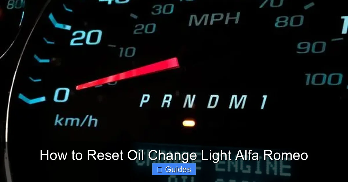 How to Reset Oil Change Light Alfa Romeo